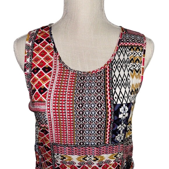 Sophie Rue Womens M Sun Dress Side Slits Round Neck Sleeveless Pockets Pullover - Picture 4 of 9